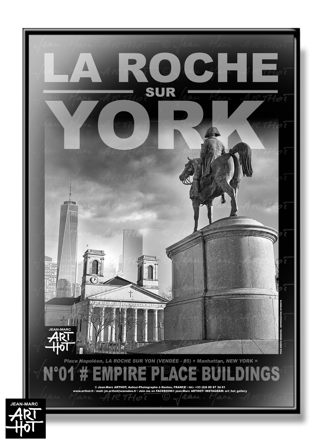 arthot-photo-art-b&w-new-york-vendee-la-roche-sur-yon-001-place-napoleon-buildings-AFFICHE
